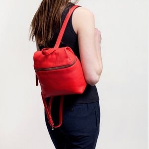Kara Small Backpack - Poppy / Red